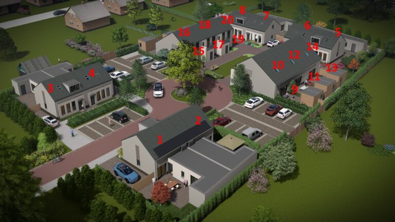 Vogelvlucht met alle bwnr plan